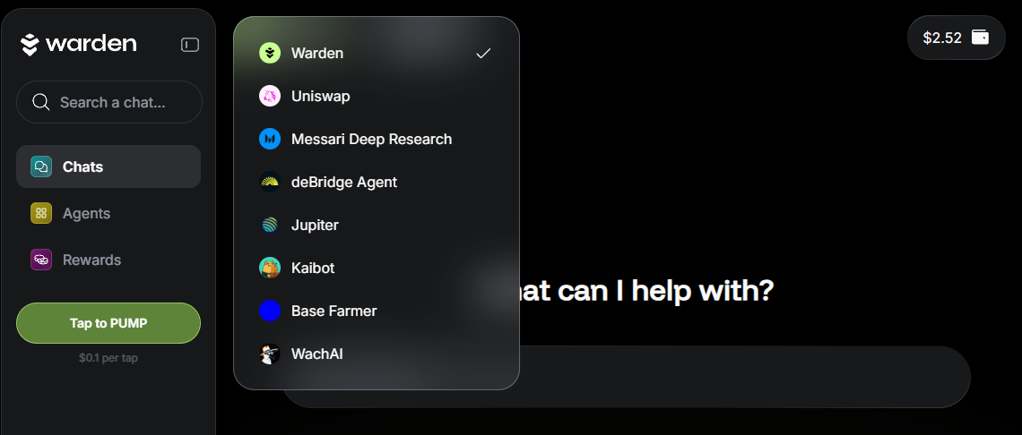 Manage AI chats in Warden